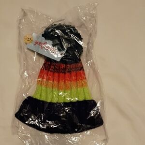 Cat & Jack Red and Black Knit Beanie